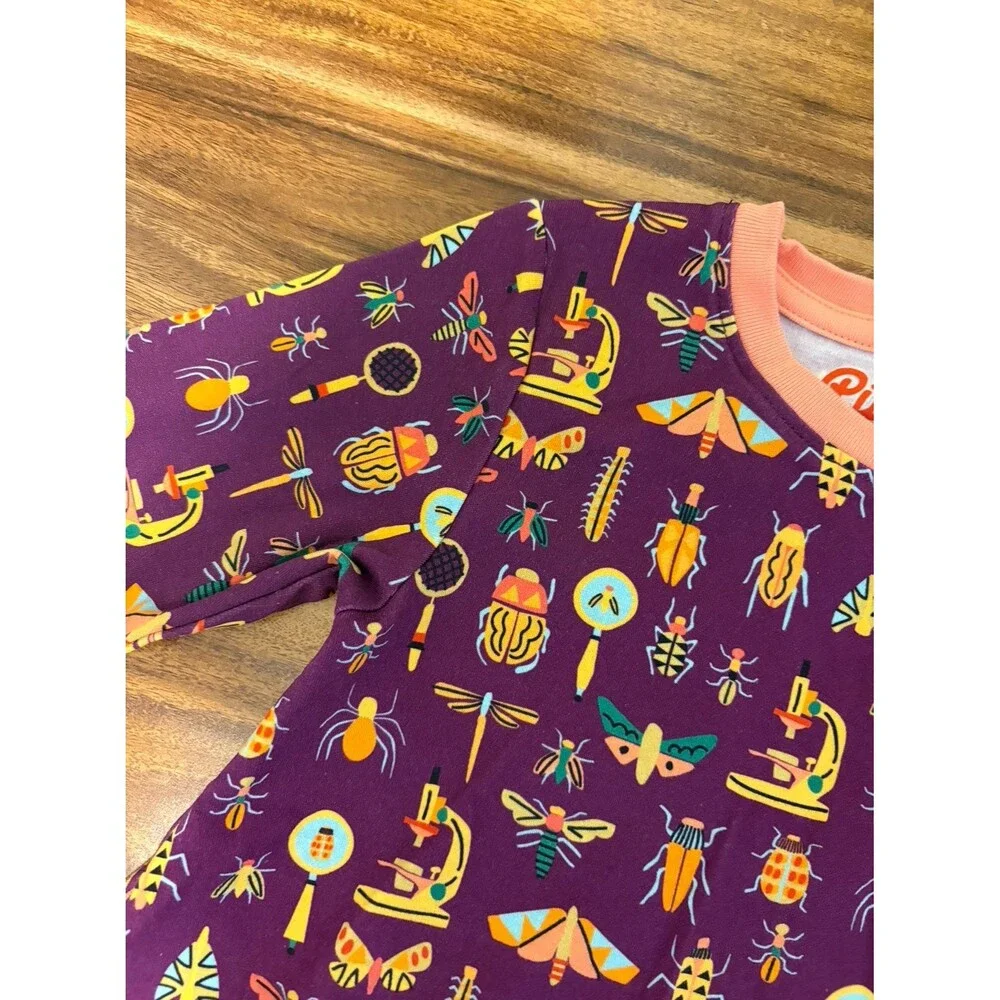 NWOT Piccolina Cotton Swing Dress, Bug Print, Size 3T